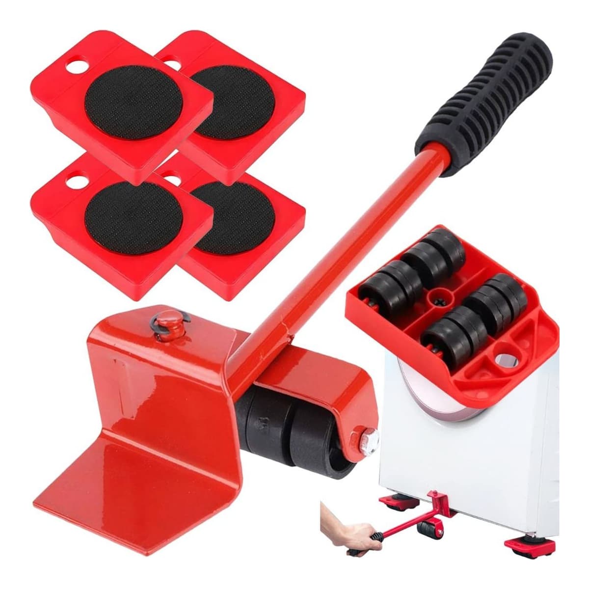 Möbellyftsats med rullar, max 150 kg