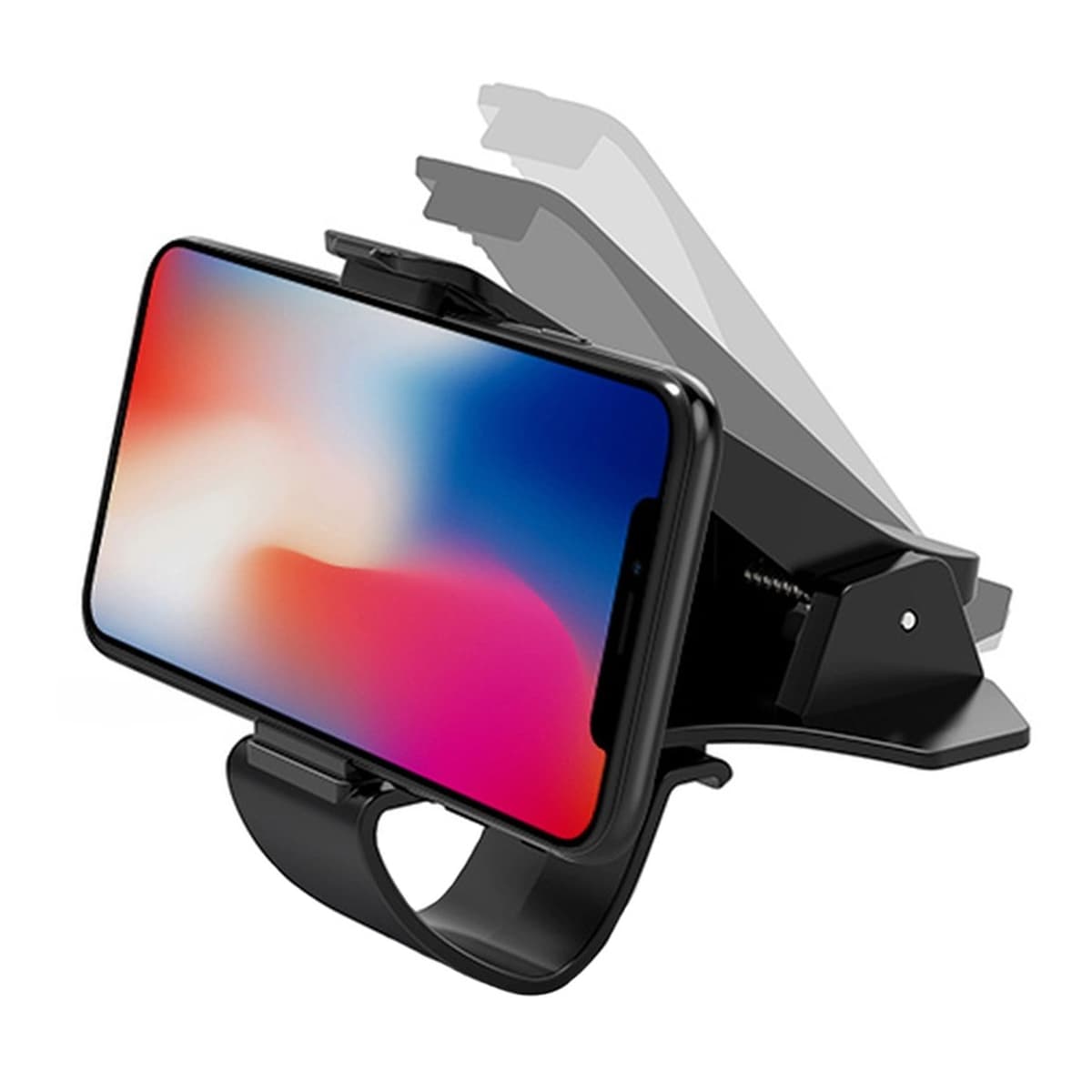 Mobilhållare för instrumentbräda, 8 cm klämbredd