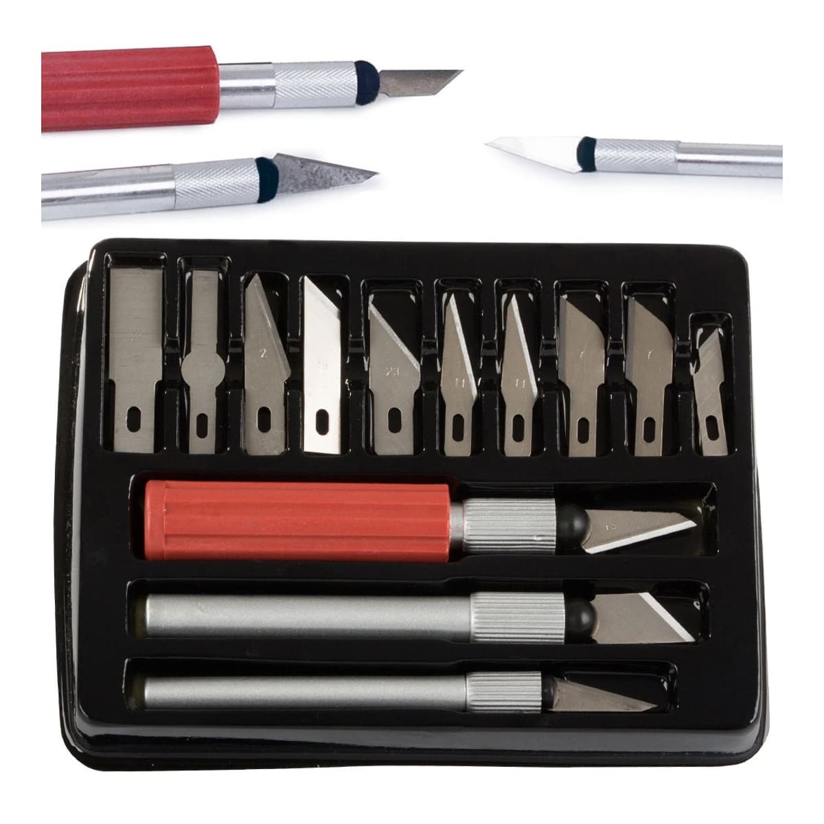 Modelleringsknivset med 13 blad och fodral