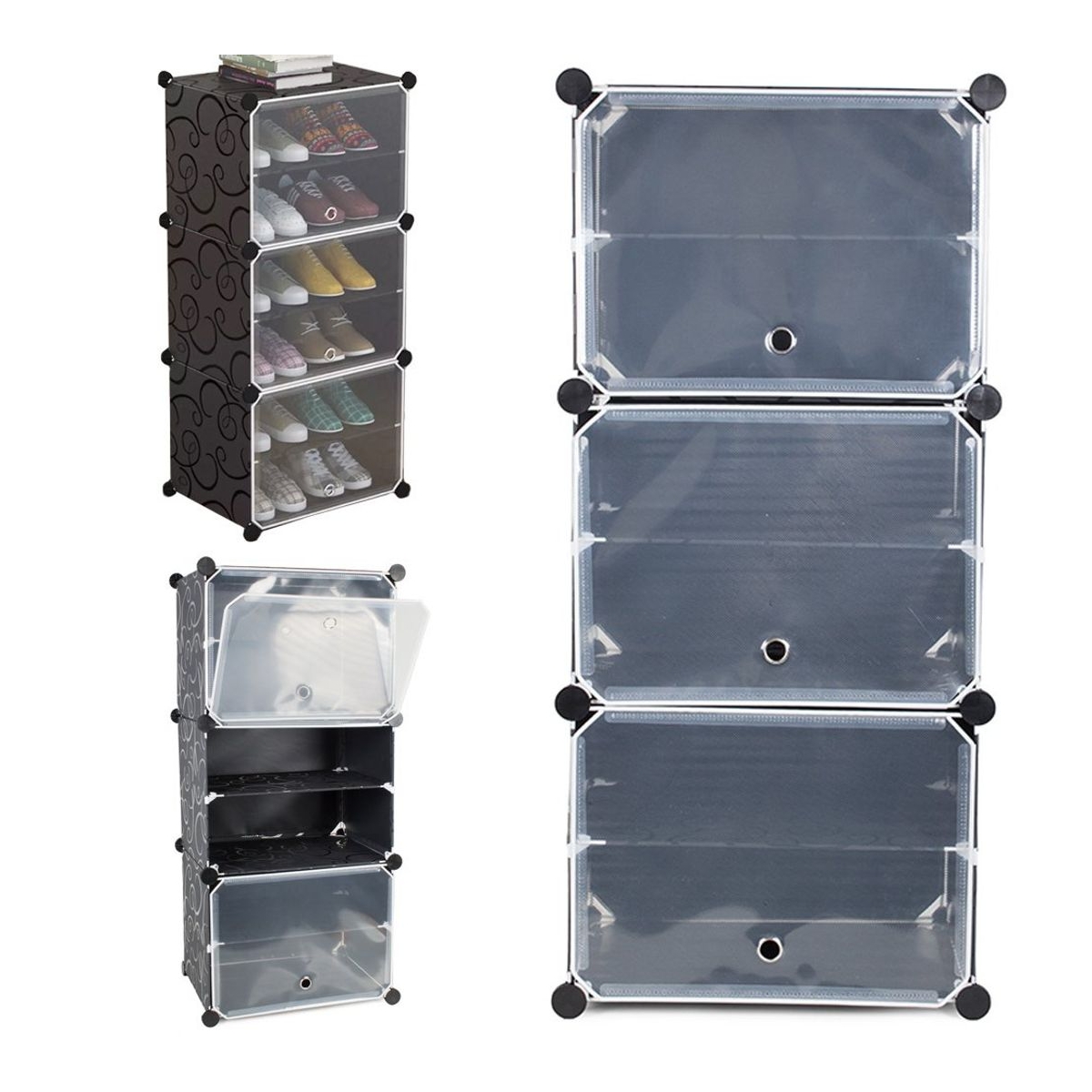 Modulär skohylla, 6 hyllor, 94 x 44 cm