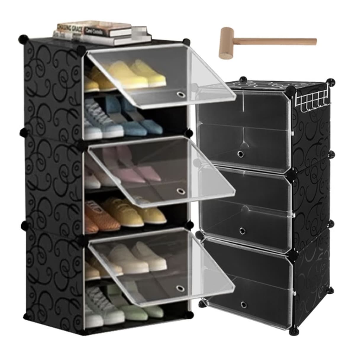 Modulär skohylla, 6 plan för 12 par skor