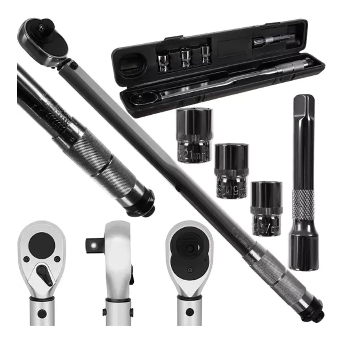 Momentnyckel 1/2", 28-210 Nm med hylsor