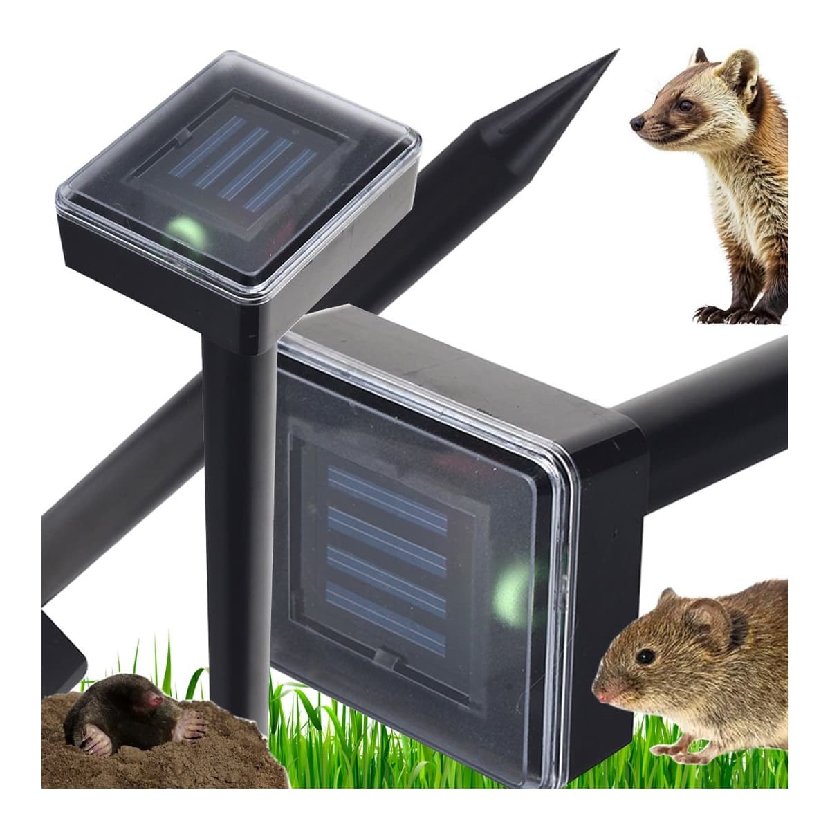 Mullvadsskrämma solcell, 37 cm, 1000 m²