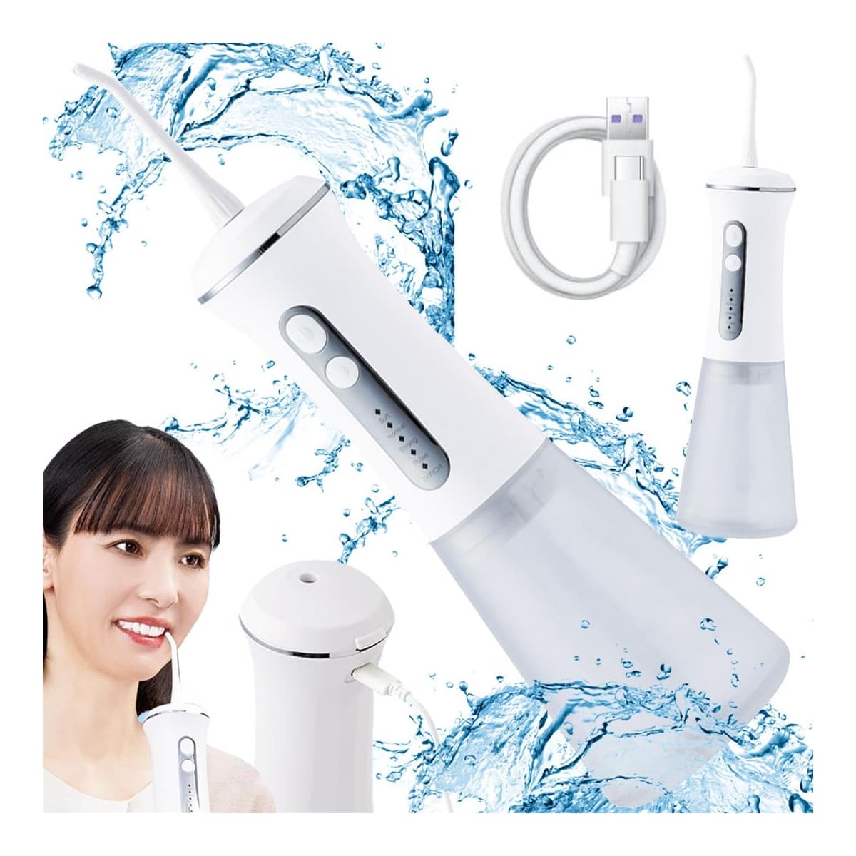 Muntdusch trådlös 350ml med DIY-lägen