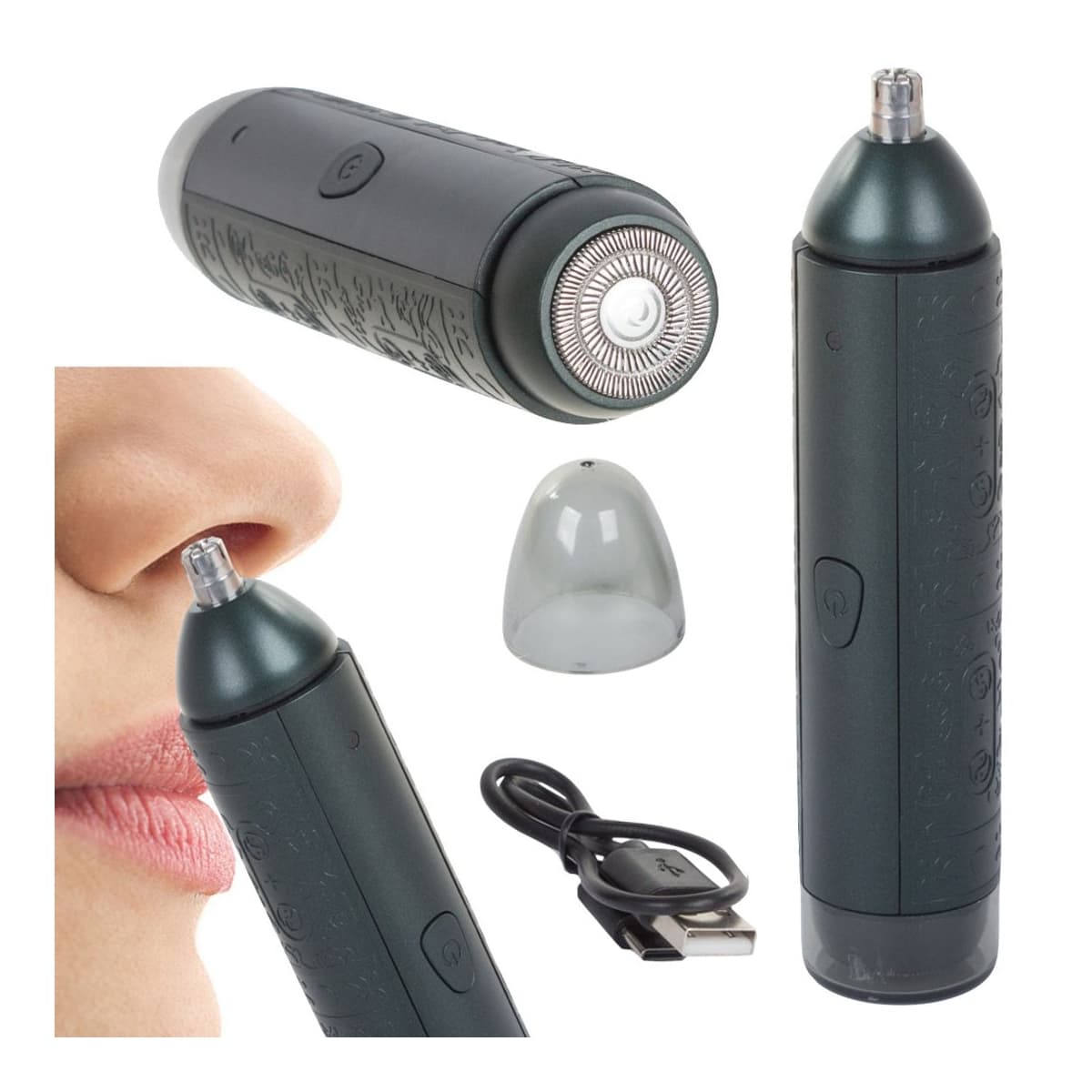 Näs- och öronhårstrimmer, uppladdningsbar, 3W