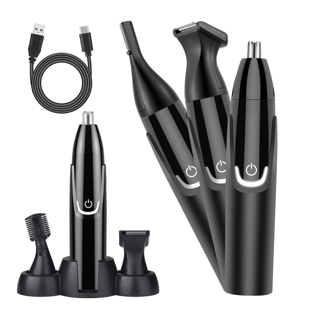 Näs- och örontrimmer med 3 munstycken, USB-C