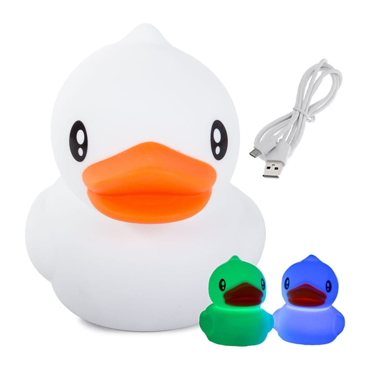 Nattlampa LED-anka, mjuk silikon, 13,5 cm