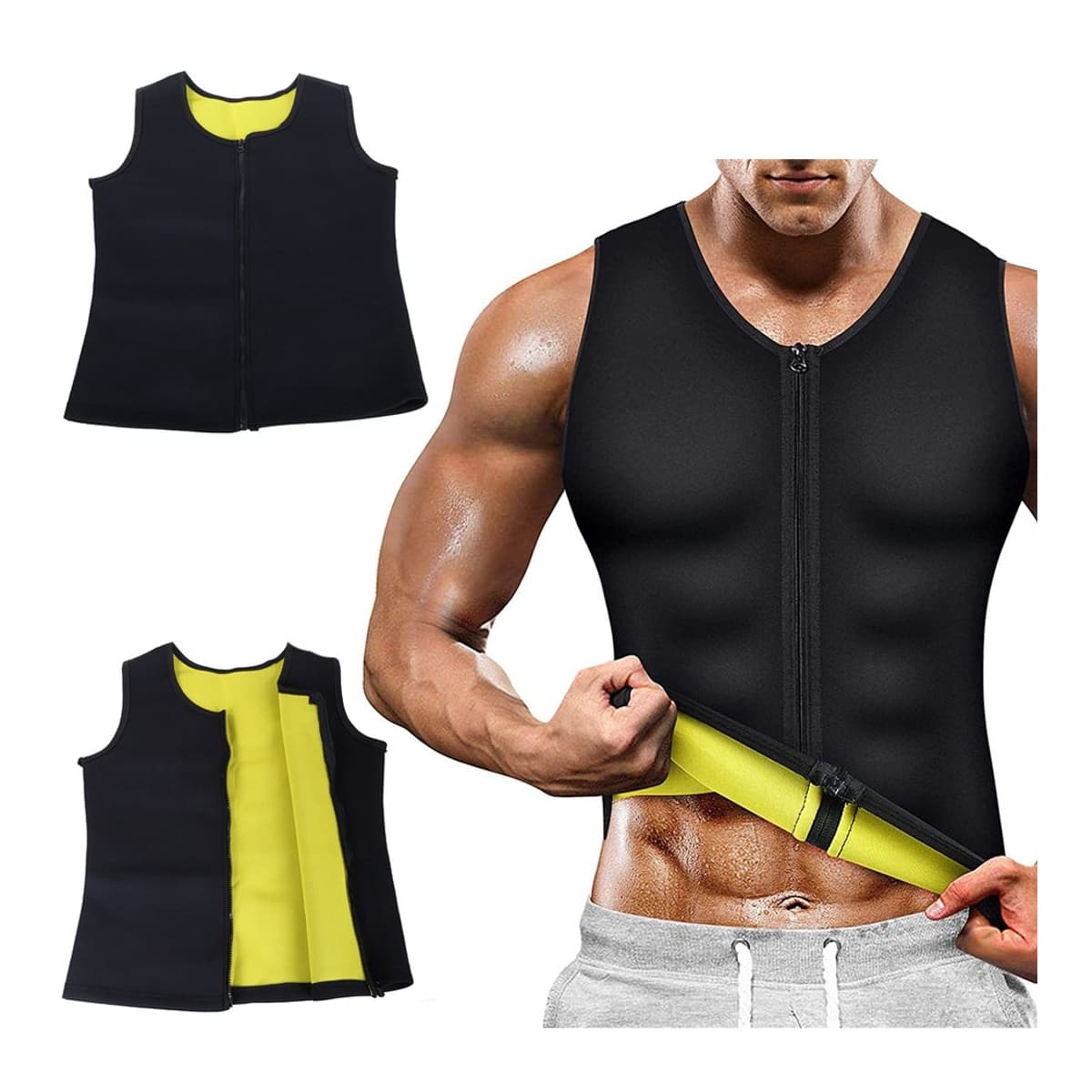 Neoprentröja med dragkedja, herr, stl M