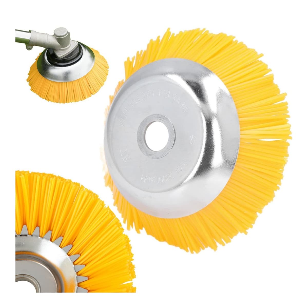 Nylonborste till röjsåg, 200 mm, för stenrengöring