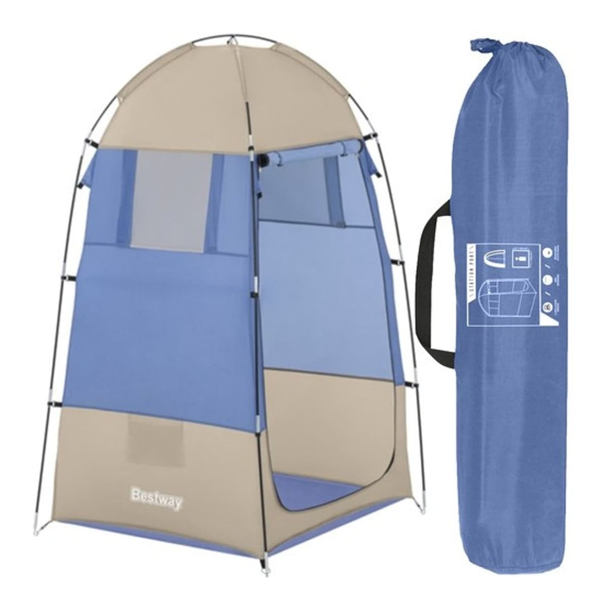 Omklädningstält, 4-i-1, 190x110x110 cm