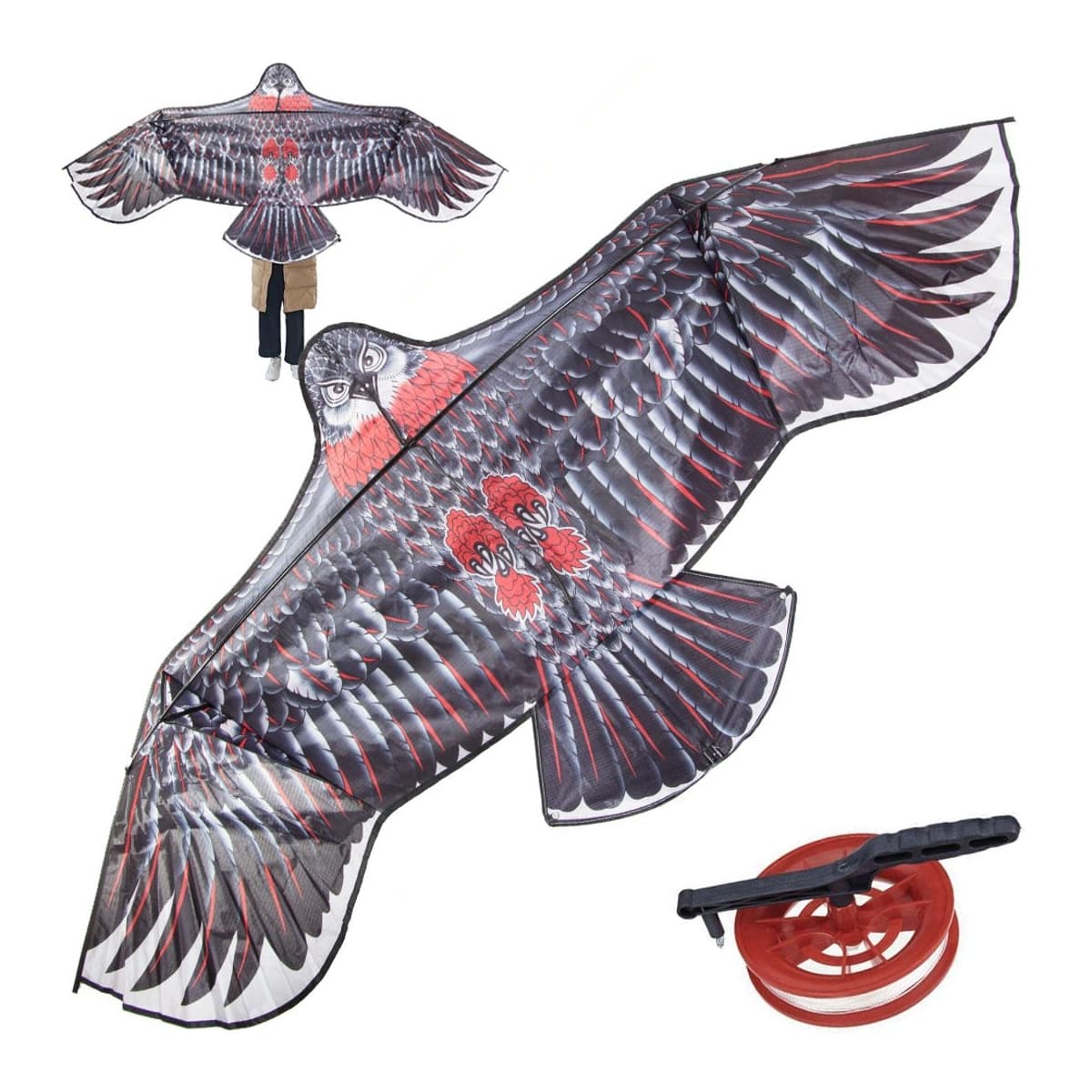 Örndrage, 200 cm vingspann, med rulle