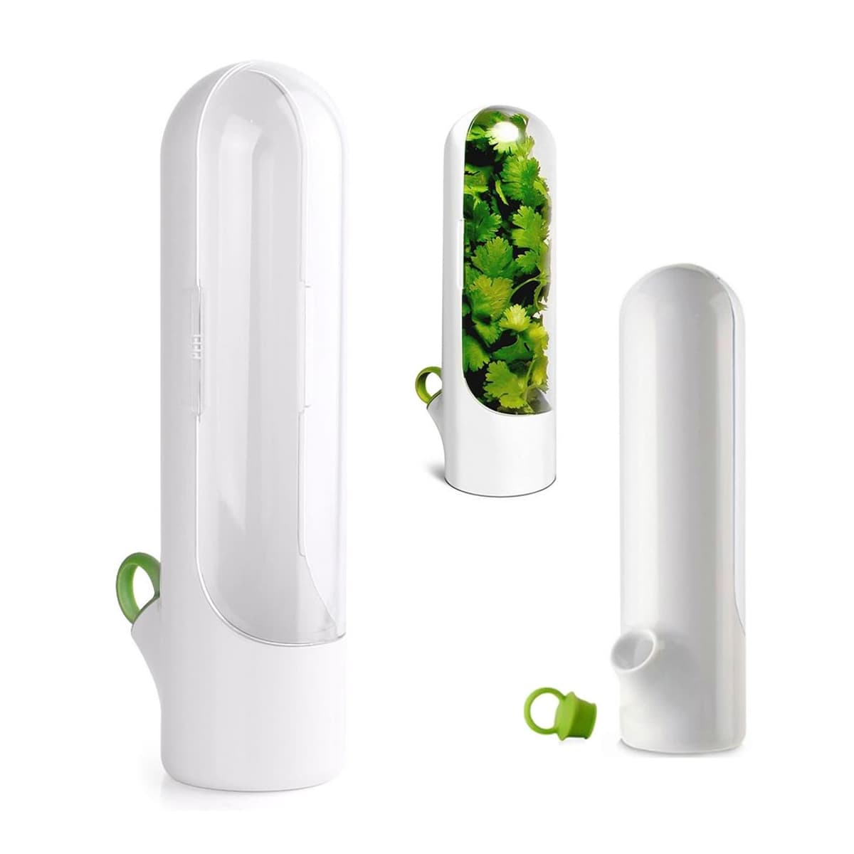 Örtkruka med vattenreservoar, vit plast