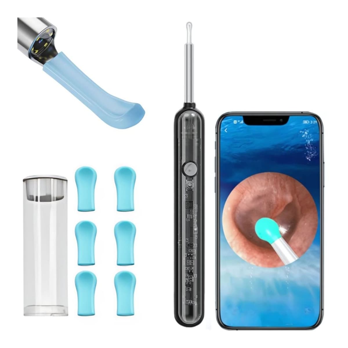 Otoskop med WiFi-kamera för öronrengöring