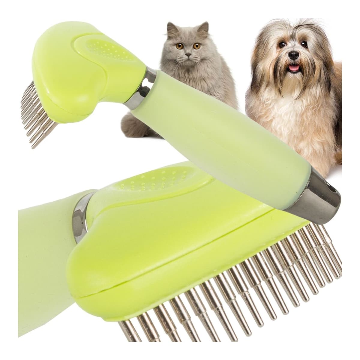 Pälstrimmerkam med 17 stålblad, 16 cm