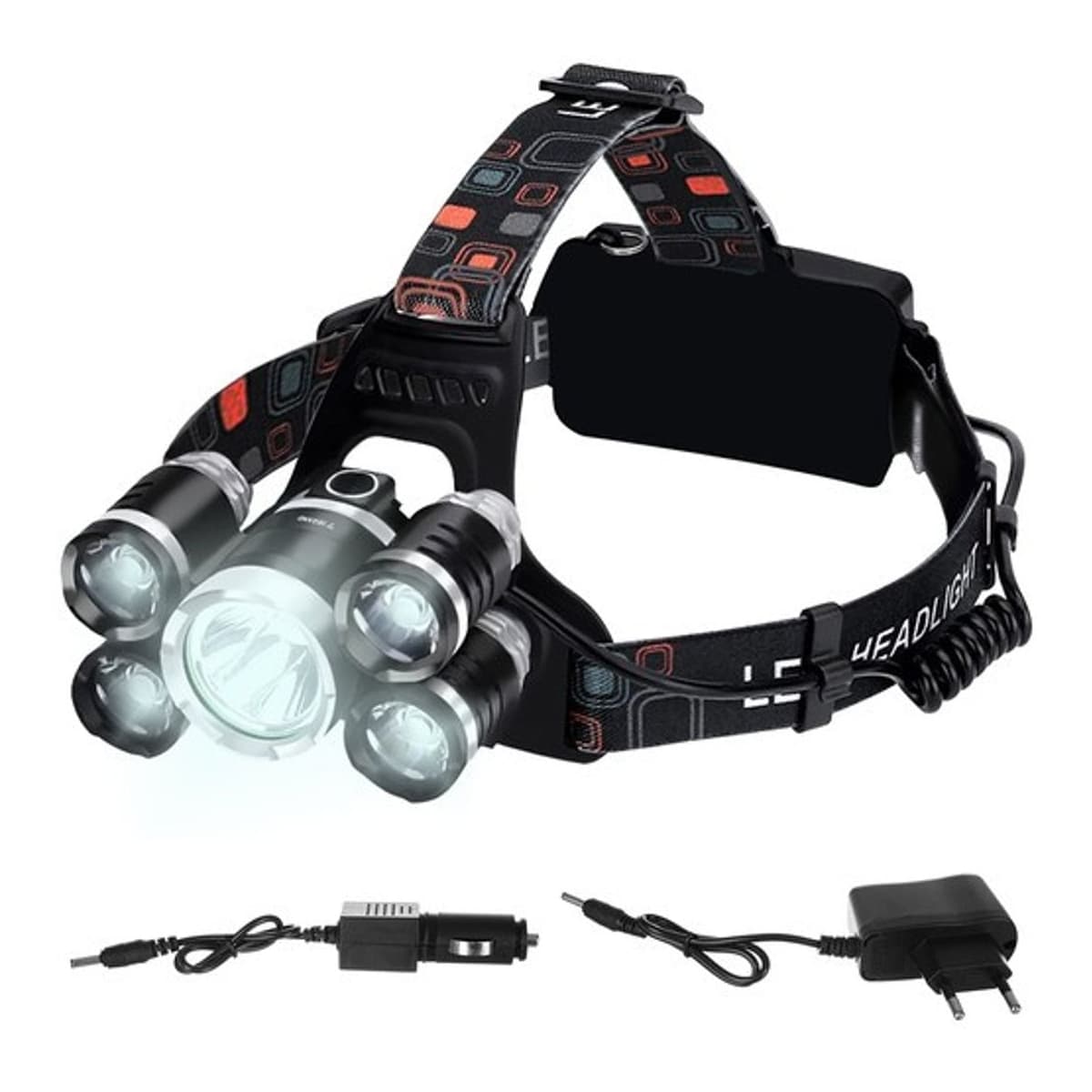 Pannlampa LED 5 dioder CREE T6