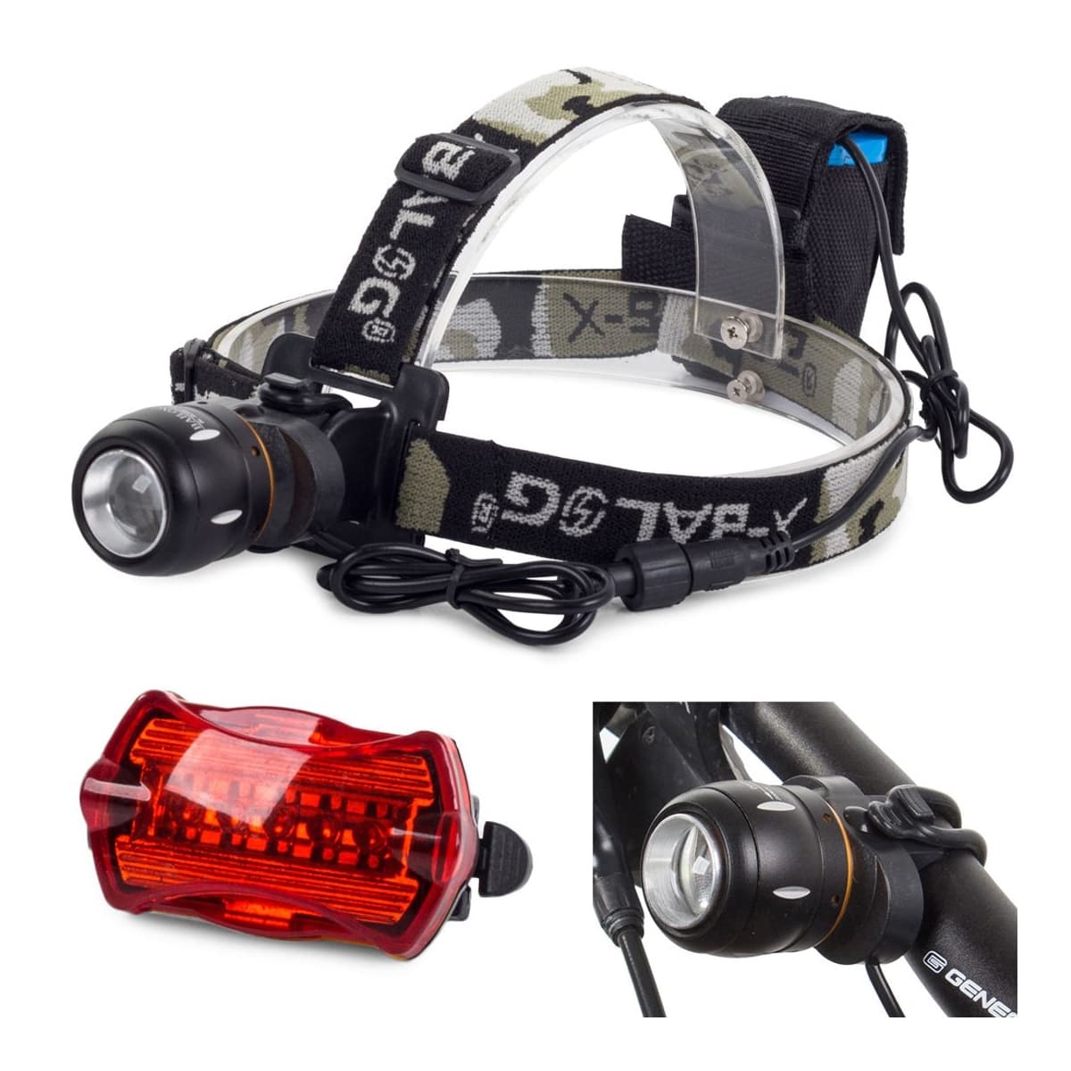 Pannlampa med zoom, CREE LED, 400 m räckvidd