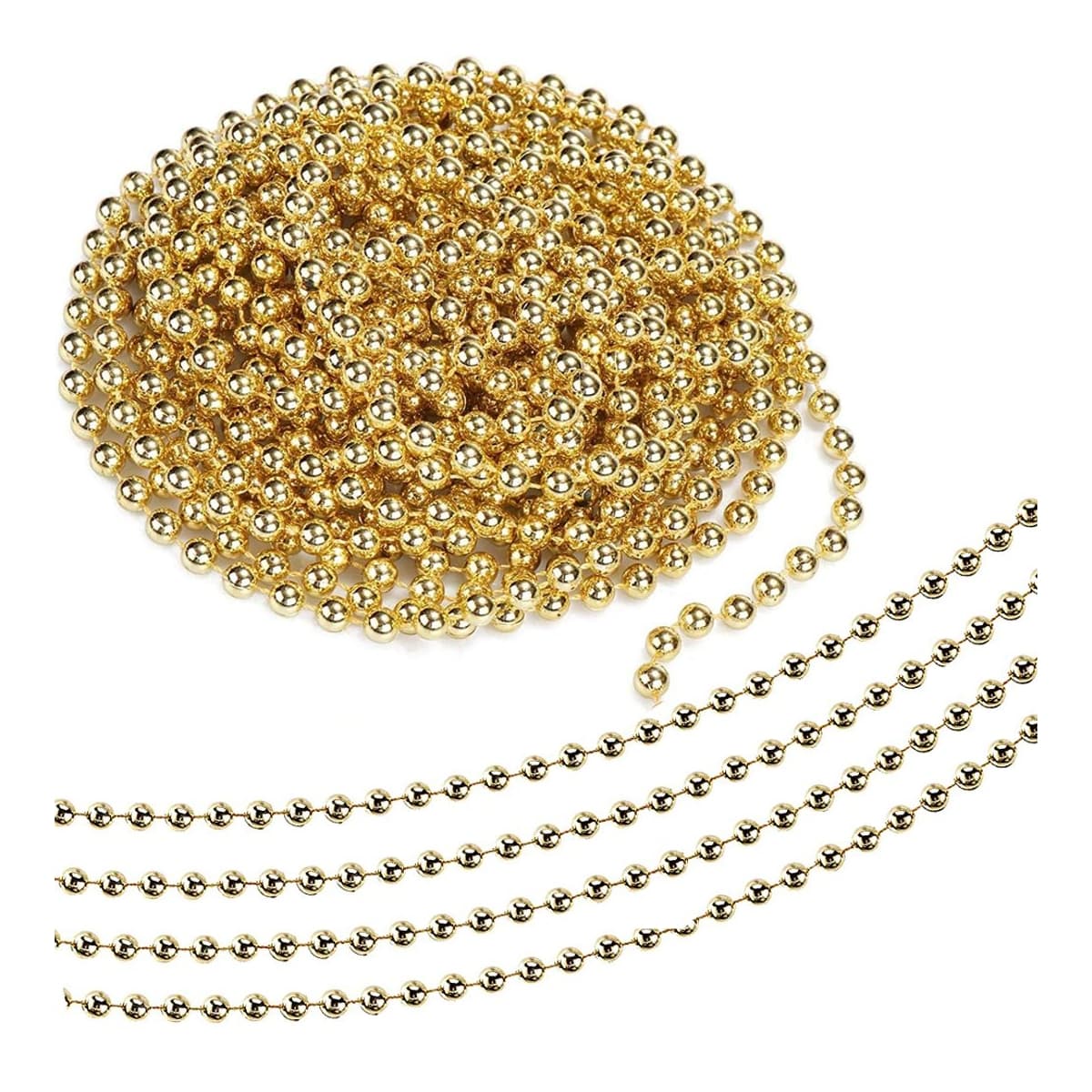 Pärlgirlang, guld, 5 m