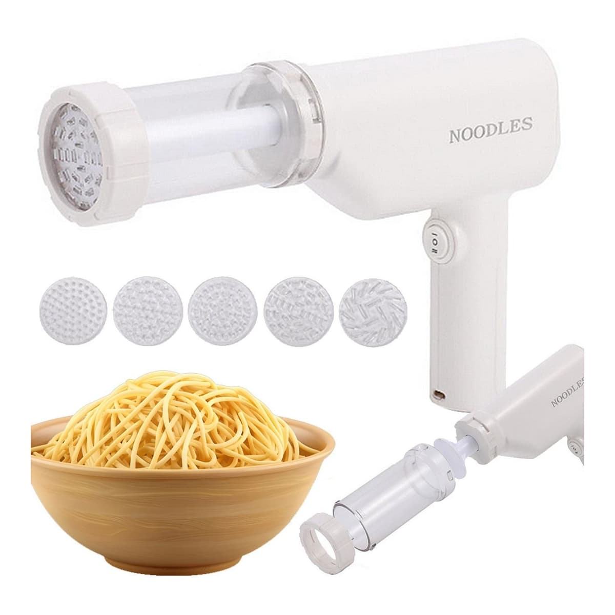 Pastmaskin med batteri, 5 munstycken