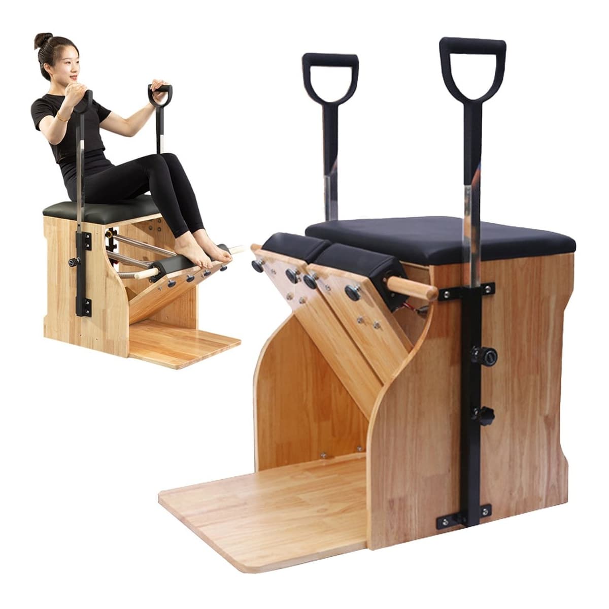 Pilates-stol med fjädersystem, 61x75 cm
