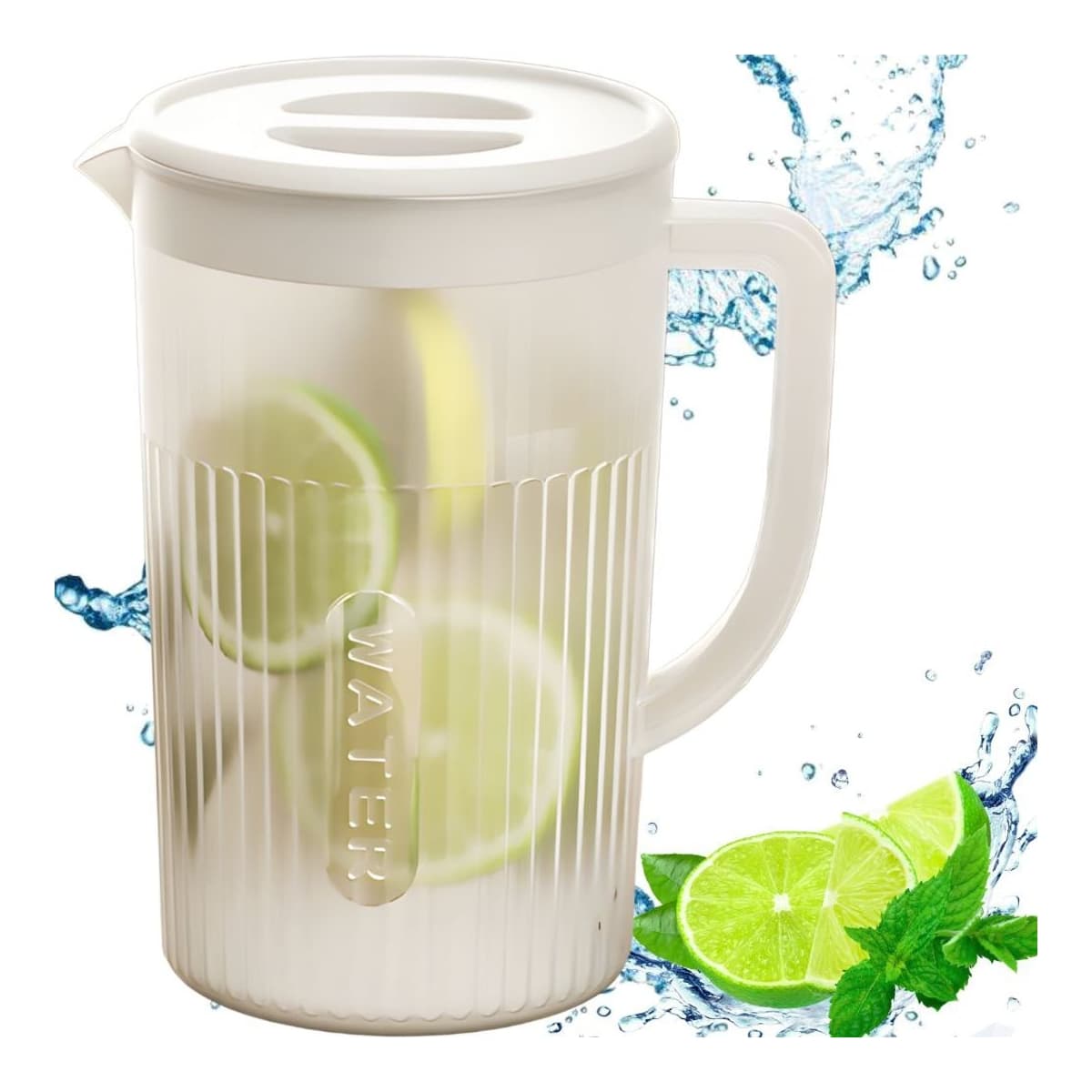 Plastkanuna med lock och filter, 3 liter