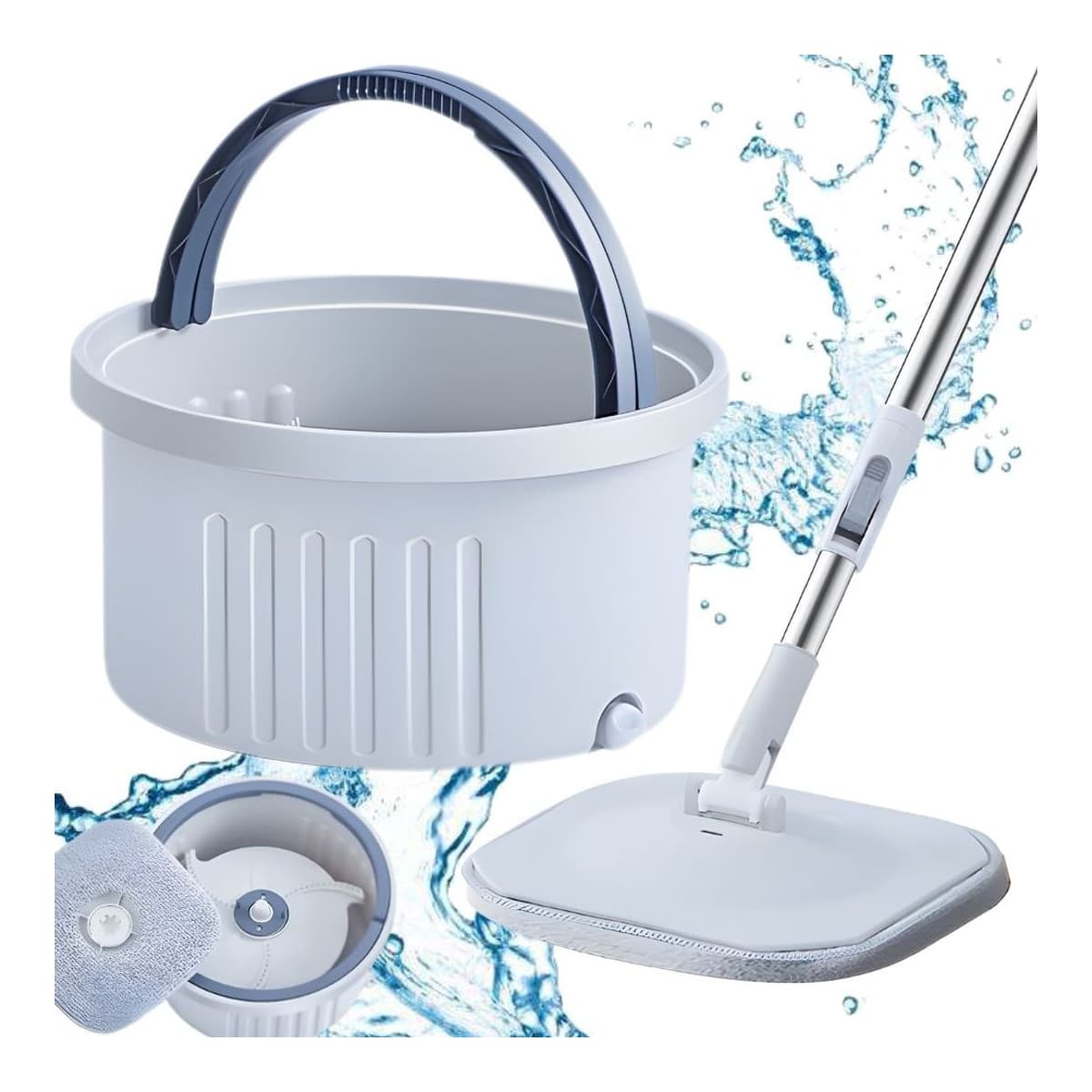 Platt mopp med centrifug, 32 x 17 cm