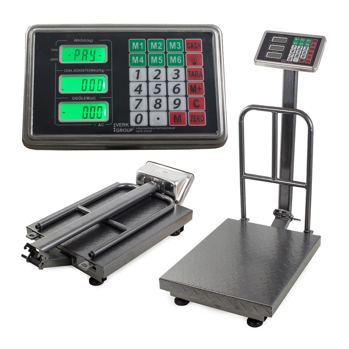 Plattformsvåg, 300 kg, LCD-display