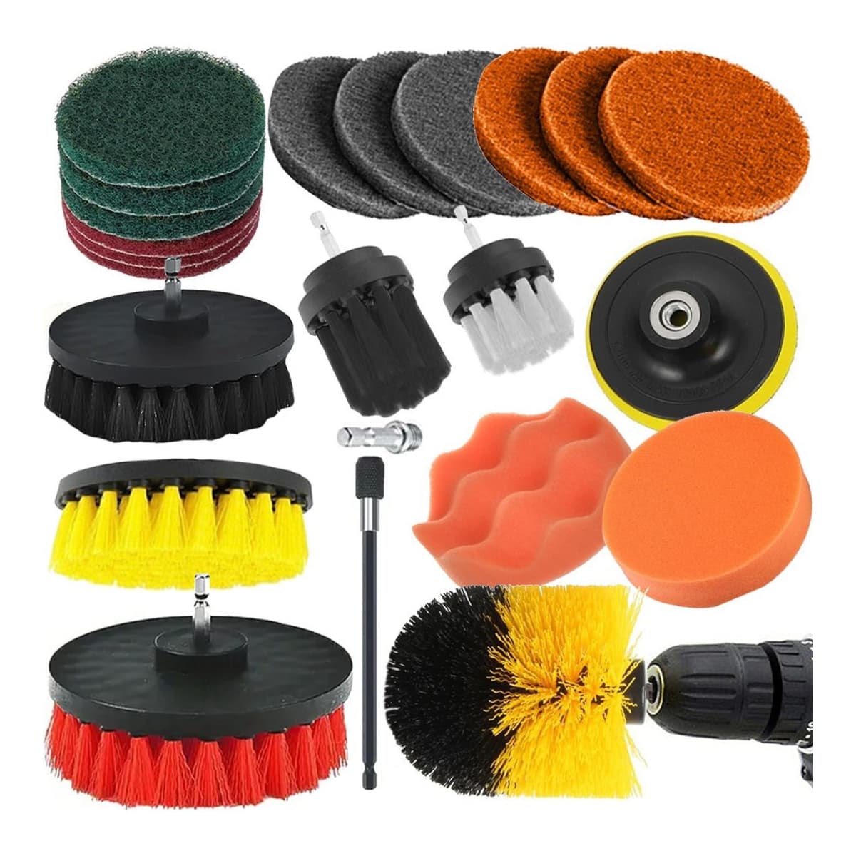 Polersvampset för borr, 23 delar