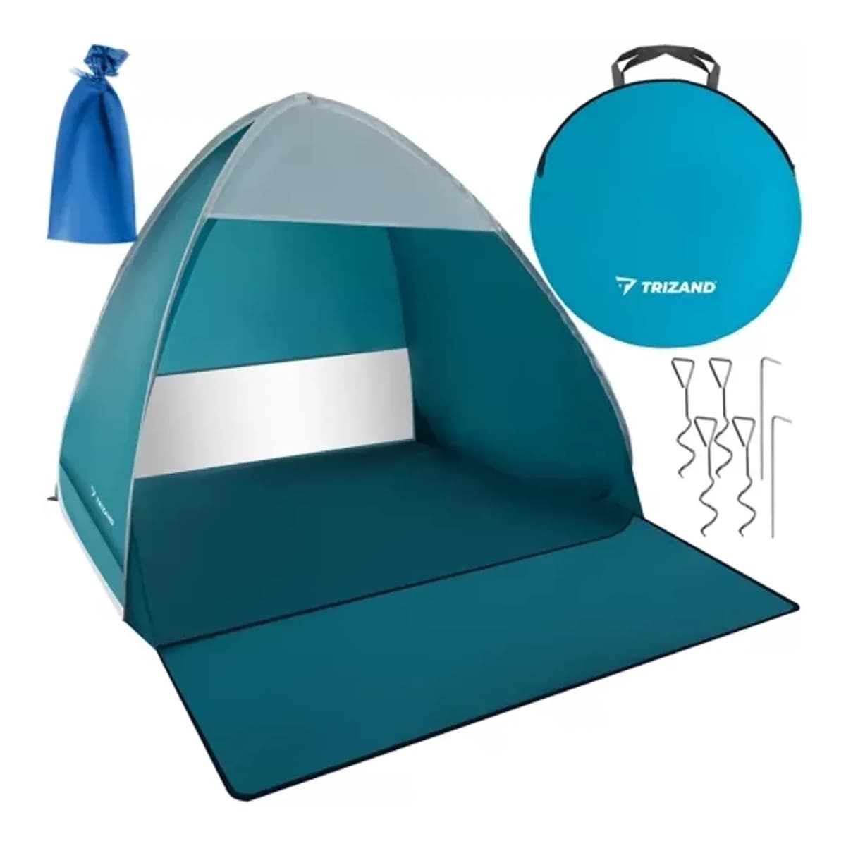 Pop-up strandtält 150x120x110 cm med myggnät