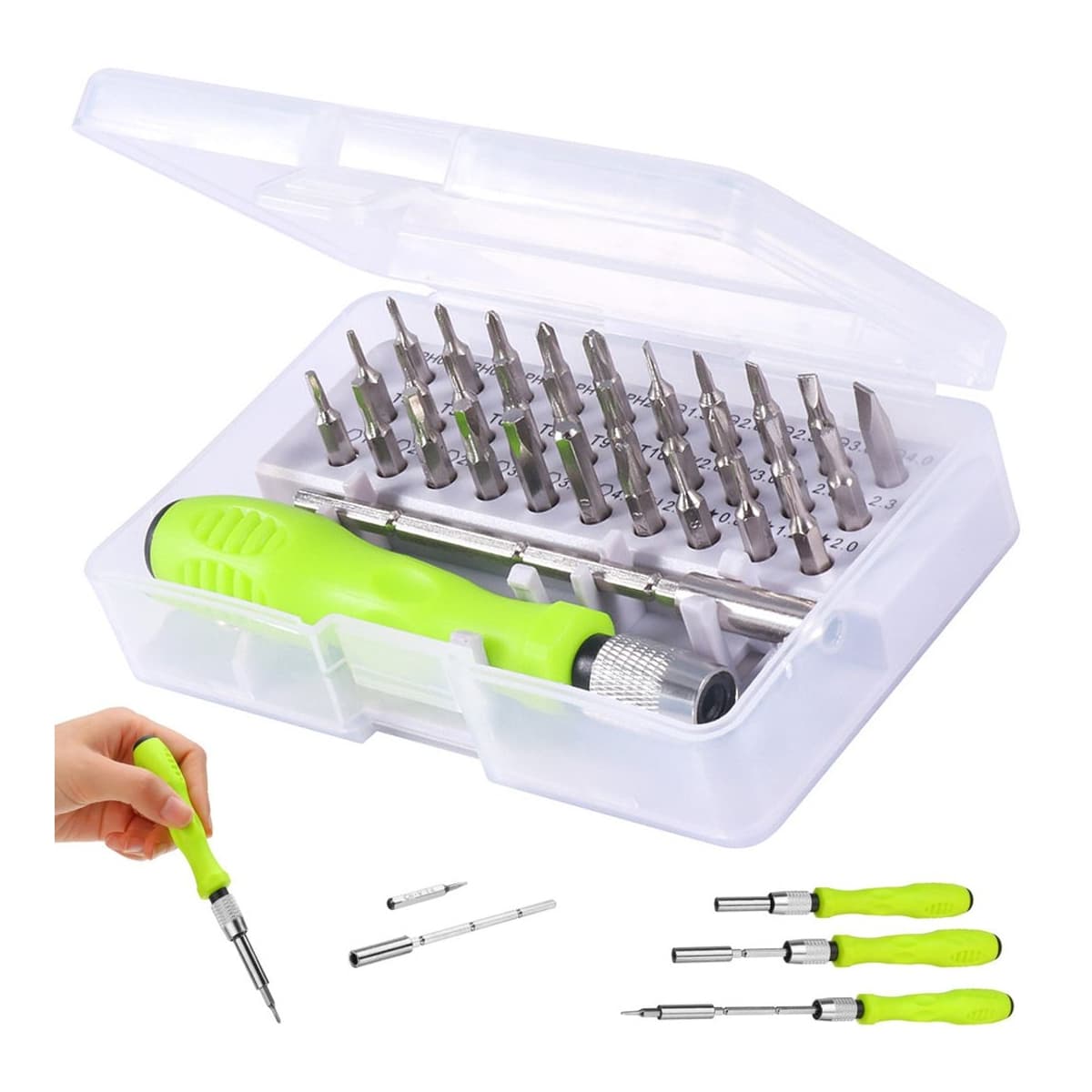 Precisionsskruvmejselset, 32 delar med Torx