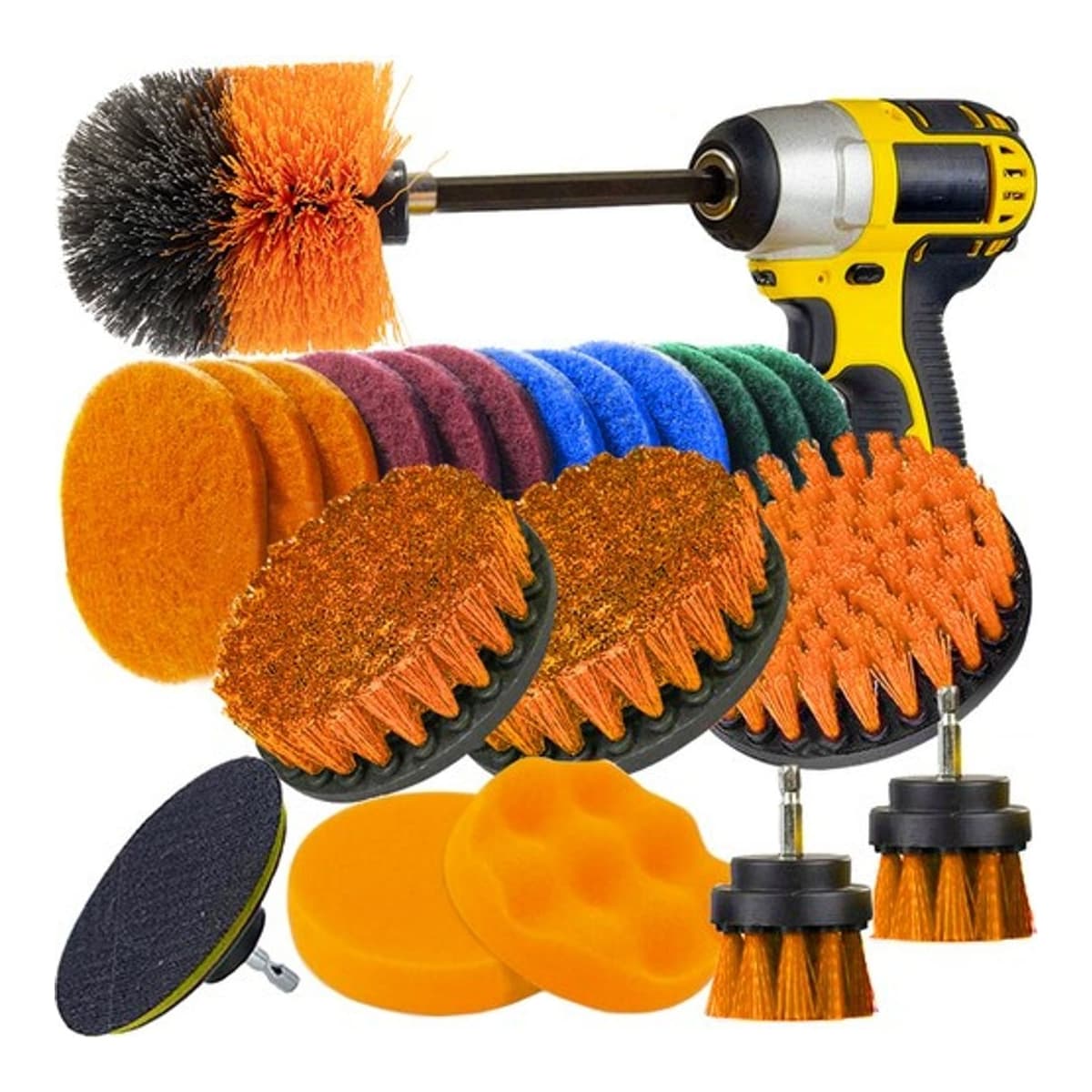 Rengöringsborstar för borrmaskin, 22 delar, 8mm