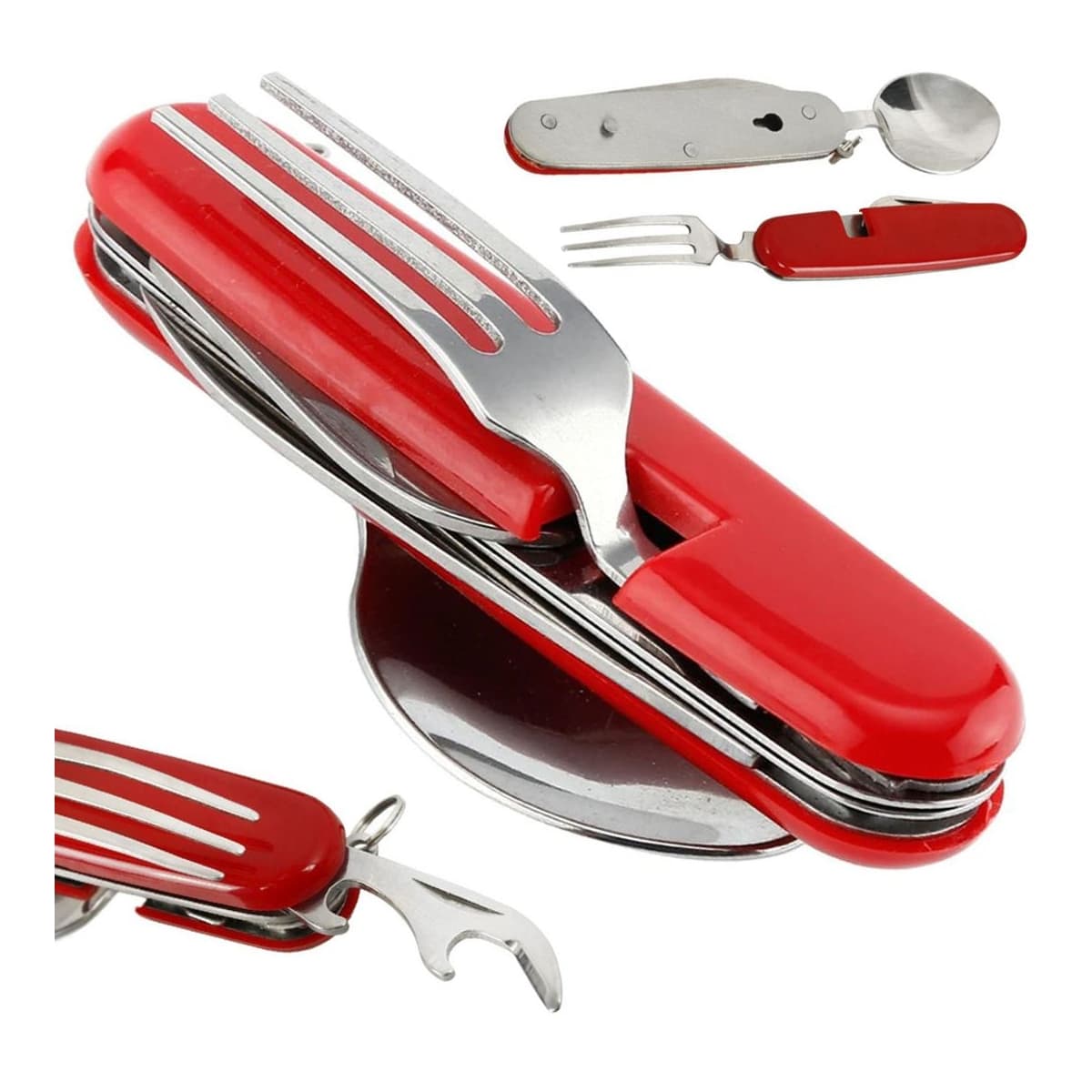 Resebestick 4-i-1 med kniv och flasköppnare
