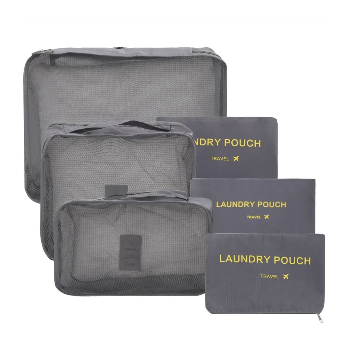 Resepåsar för packning, 6 st, grå