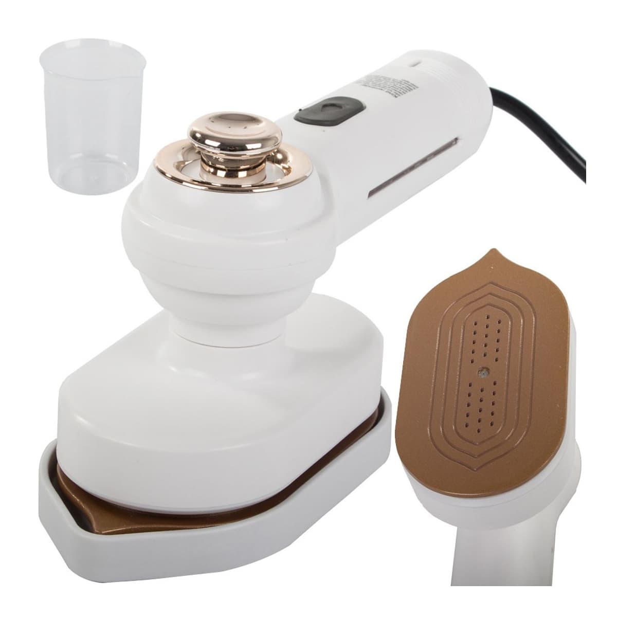 Resstrykjärn med ångfunktion och vribar handtag