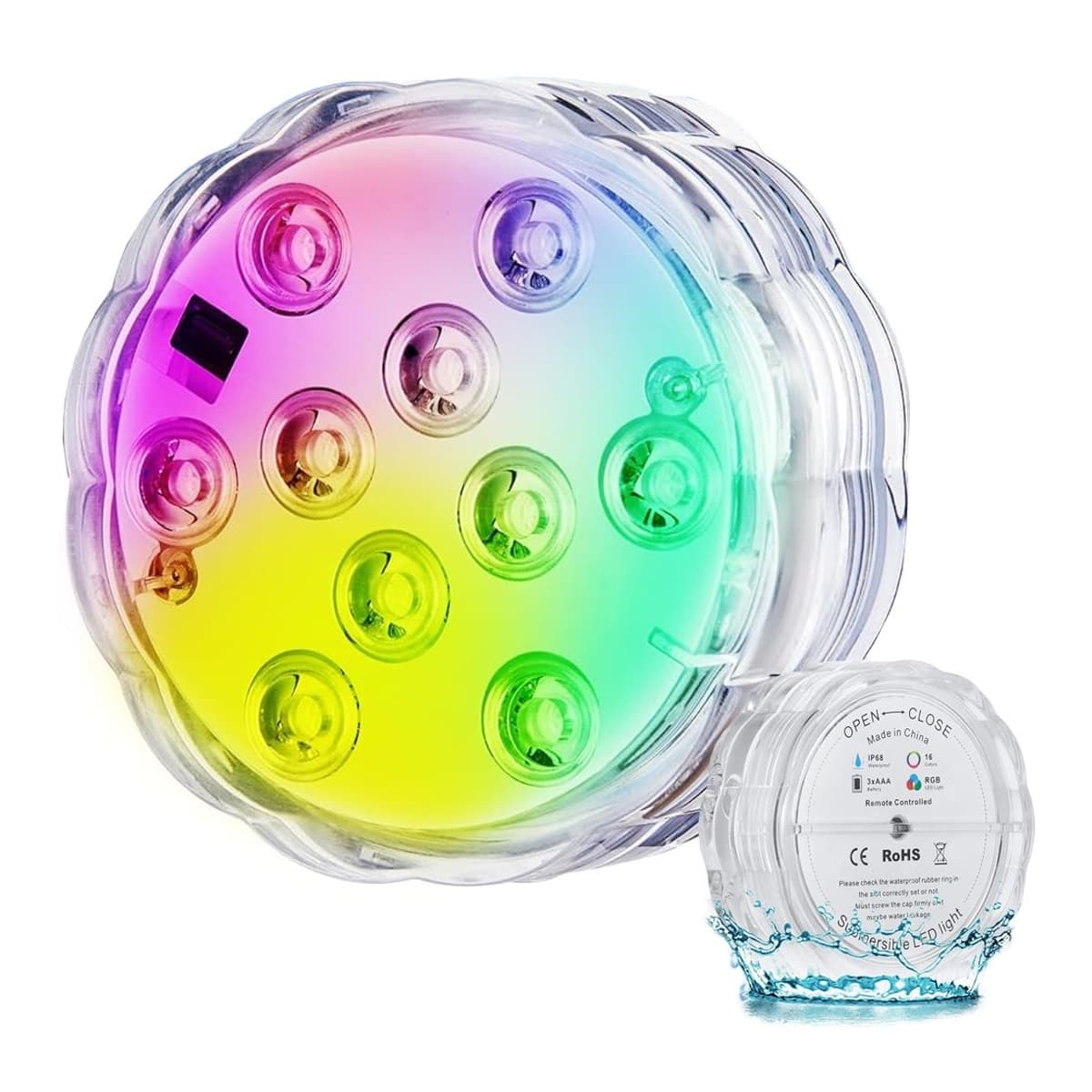 RGB LED-lampa, undervattensbruk, IP68