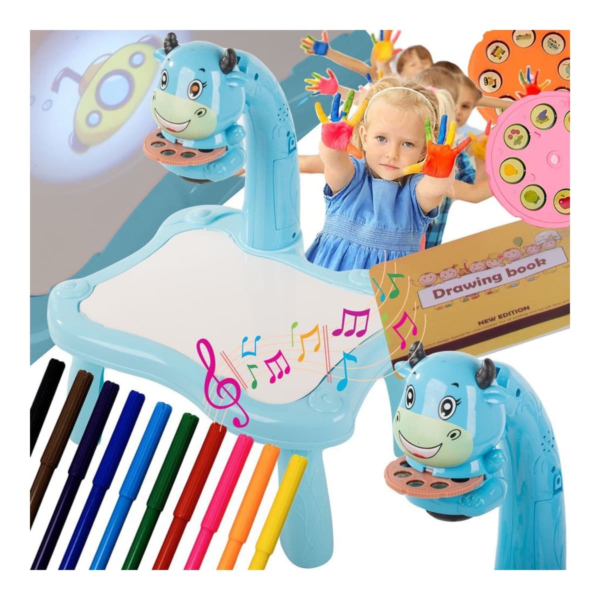 Ritbord med projektor, 24 motiv