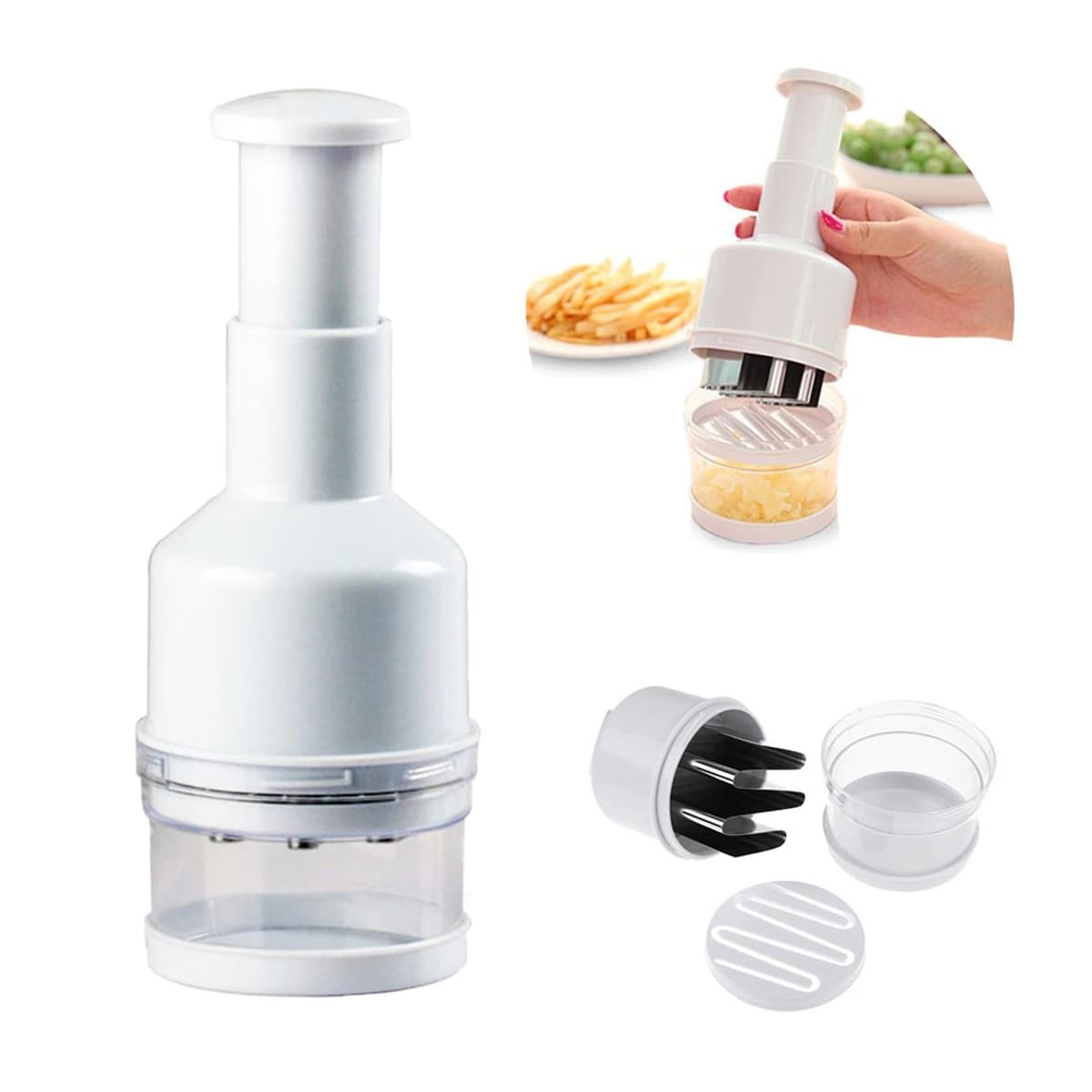 Rotationshackare med 6 knivar, 21,5 cm