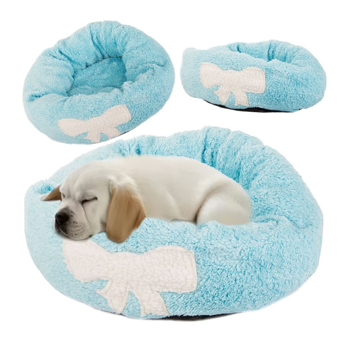 Rund hundkorg med kudde, 35 cm