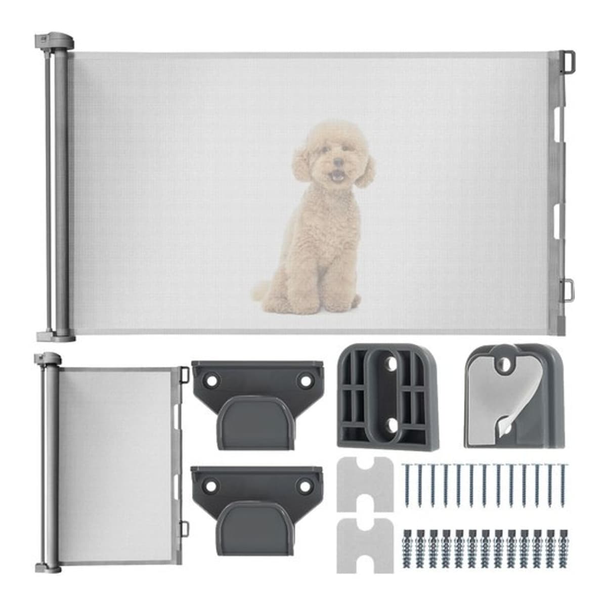 Säkerhetsgrind, rullbar, 85-157 cm