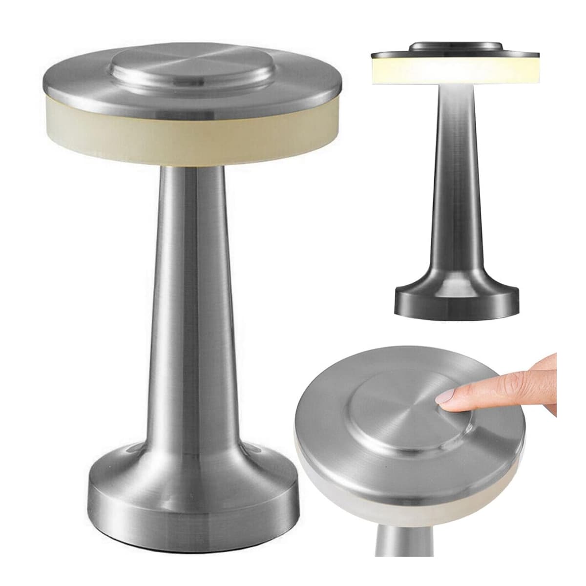 Sängbordslampa LED, touch, 3 ljusstyrkor