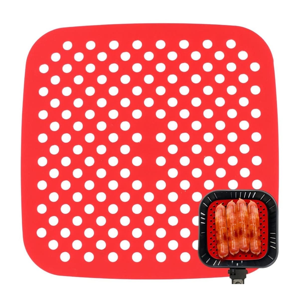 Silikonform för airfryer, 21 x 21 cm