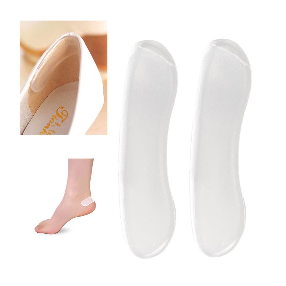 Silikonhälskydd, genomskinliga, 10 cm, 2 st