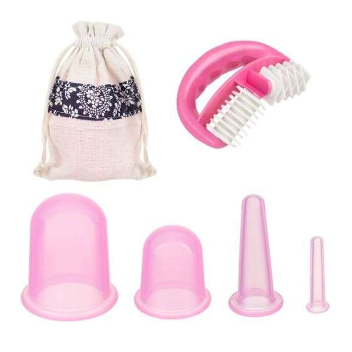 Silikonkoppningsset med massör, 4 delar