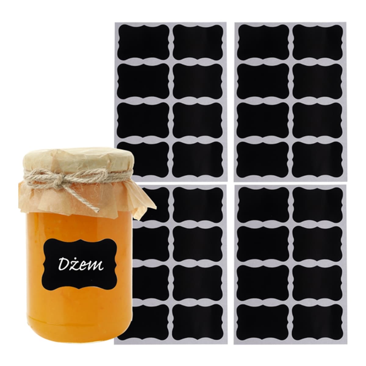 Självhäftande etiketter PVC, 24 st, 5x3,5 cm