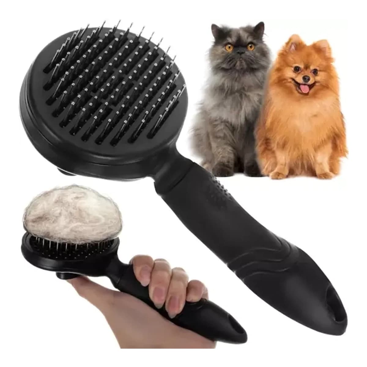 Självrengörande pälsborste för husdjur