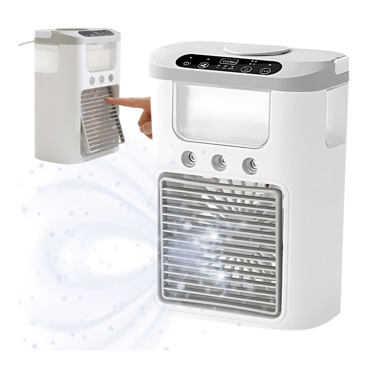 Skrivbordsfläkt med luftfuktare, 600 ml