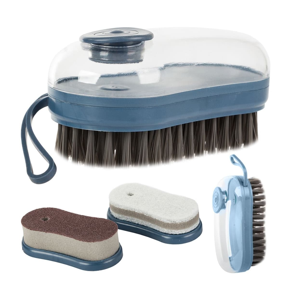 Skrubborste med rengöringsvätskebehållare