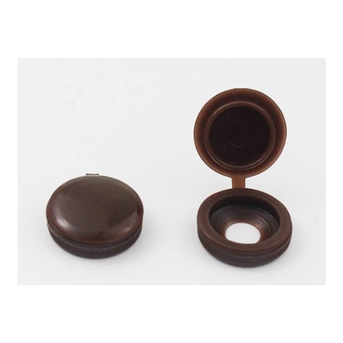 Skruvkapslar brun plast, 100 st