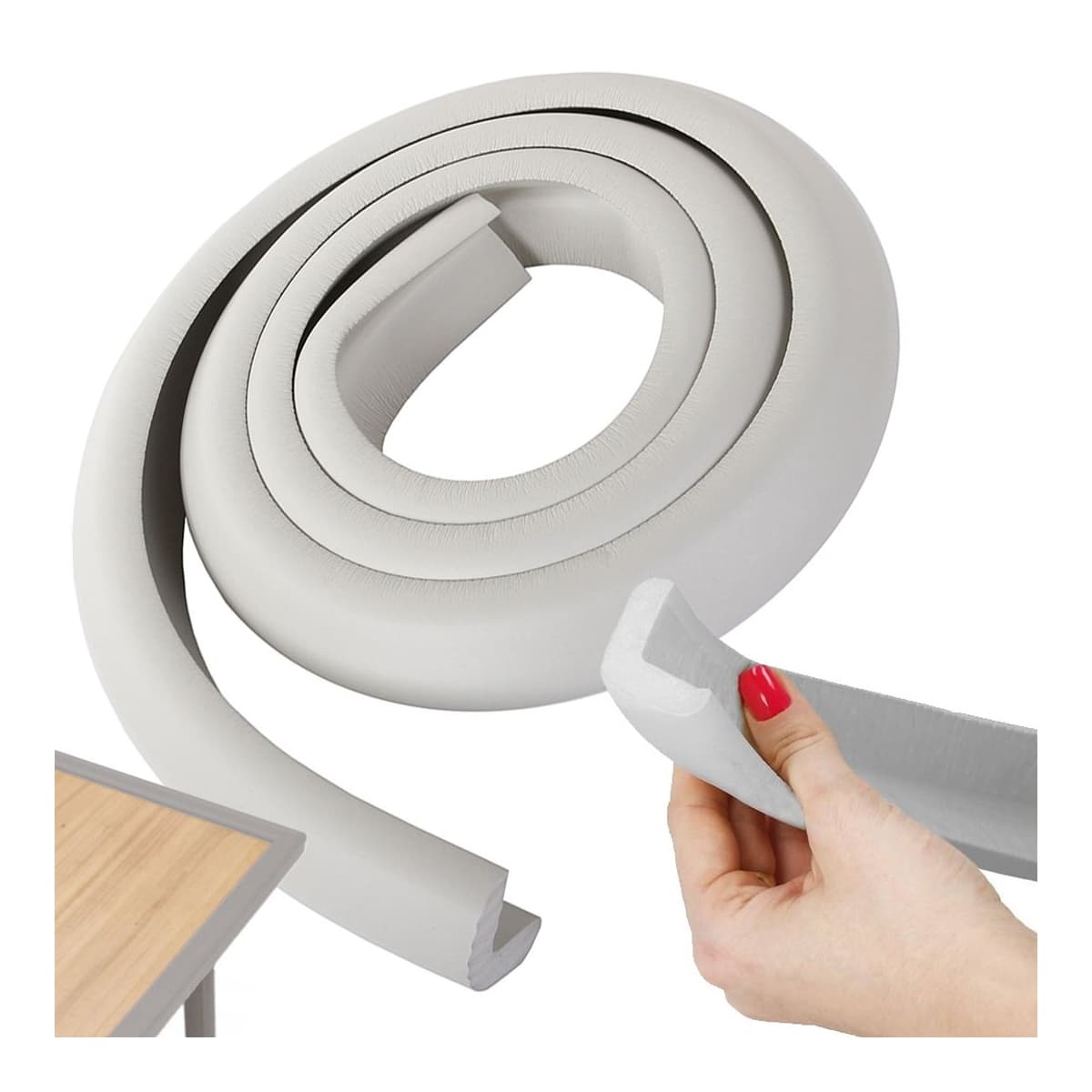 Skumlist för möbler, 2 m, grå