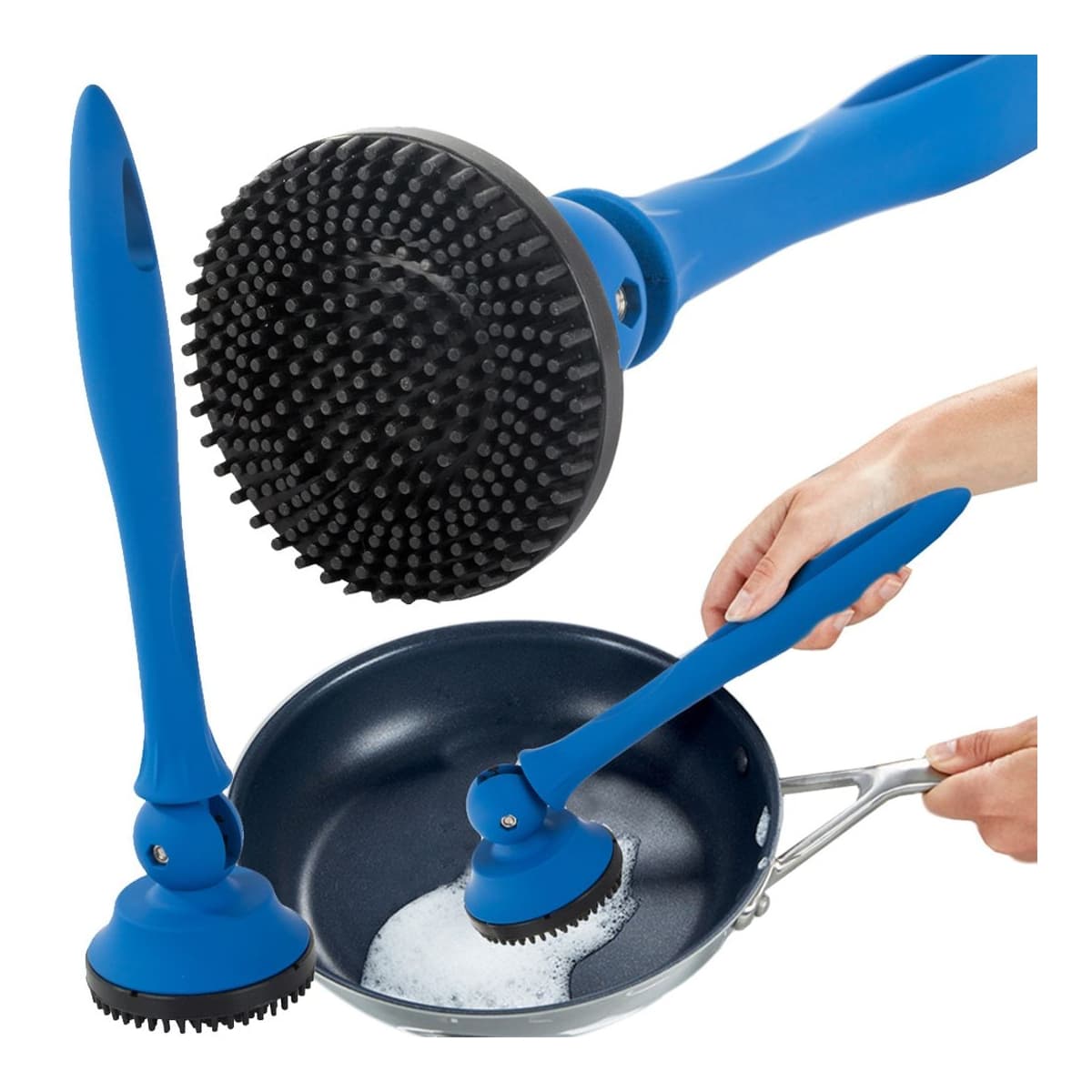 Skurborste för kastruller, gummi, 32,5 cm