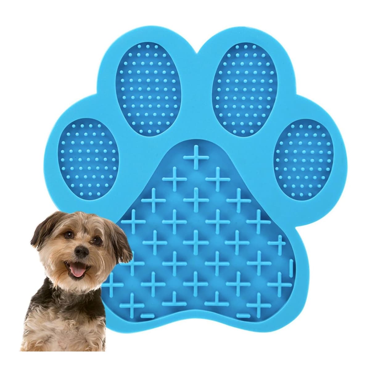 Slickmatta för hund, tassform, silikon, 18 cm